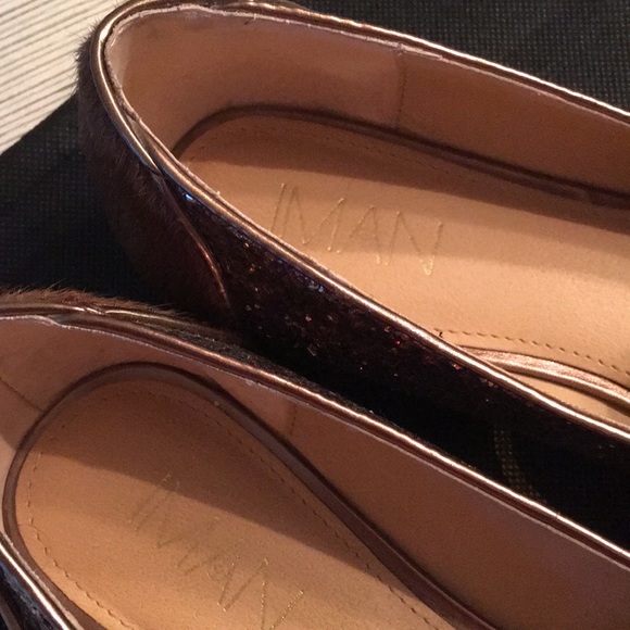 NWT “IMAN” CALF-HAIR LOAFERS - Picture 6 of 10